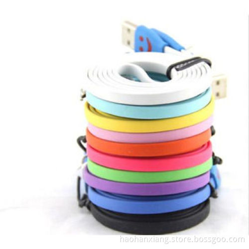 Lighting Flat Smile Micro Female USB to RCA Cable